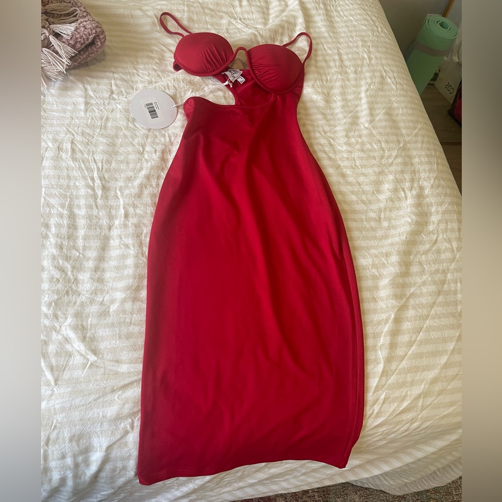 Princess Polly red midi dress